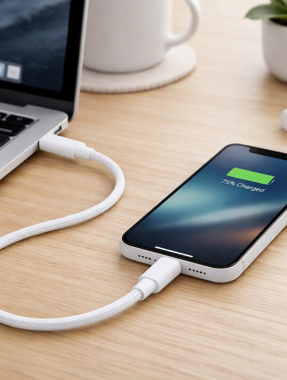 Apple USB‑C to USB‑C Braided Cable (A2795) — 1m — OEM — Fast‑Charge — NEW - Picture 9 of 9